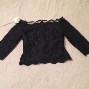 Vintage Lillie Rubin Fitted Lace Top Size 8